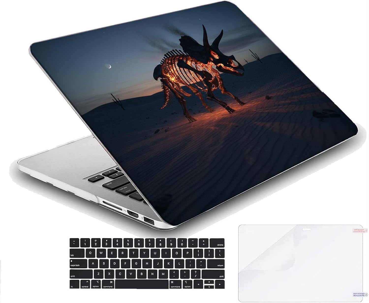Compatible with MacBook Neo 13-inch, Hard Shell Case with Keyboard Cover and Screen Protector (A3404 A18 Pro chip, 2026 Release) - Triceratops Skeleton MC21413