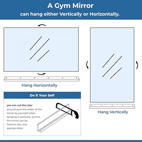 Miniatura 4 de Fab Glass and Mirror GM36x60 - Kit de espejo para gimnasio y danza con revestimiento de seguridad