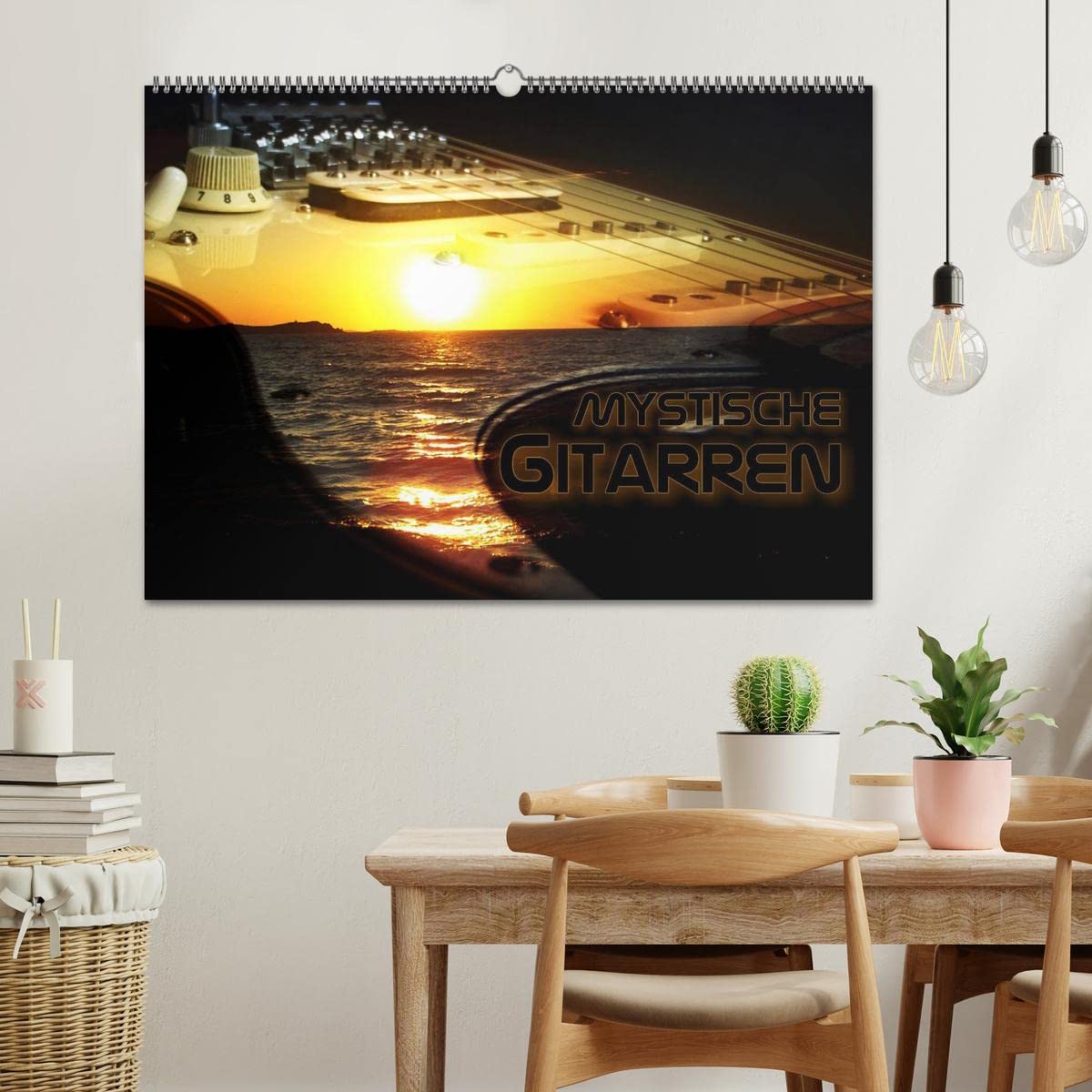 Mystische Gitarren (Wandkalender 2026 DIN A2 quer), CALVENDO Monatskalender: Gitarren präsentiert im außergewöhnlichen Kontext.