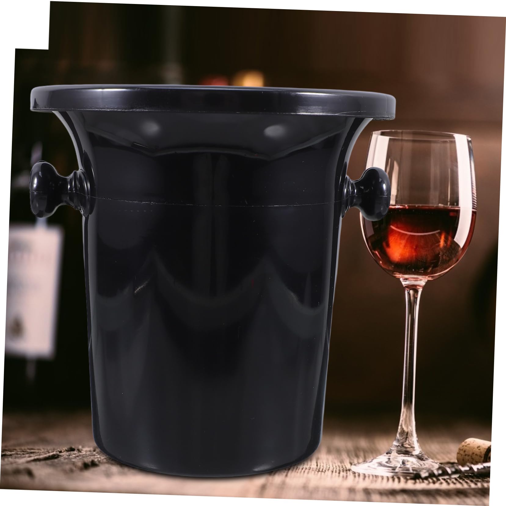 Amosfun Cubo De Hielo con Asas - 4 Piezas De Escupidera De Degustación De Vino Cubo De Volcado De Vino Cubo De Vino Barriles De Vino Frío Cubos De Hielo Tina De Bebidas para Cóctel