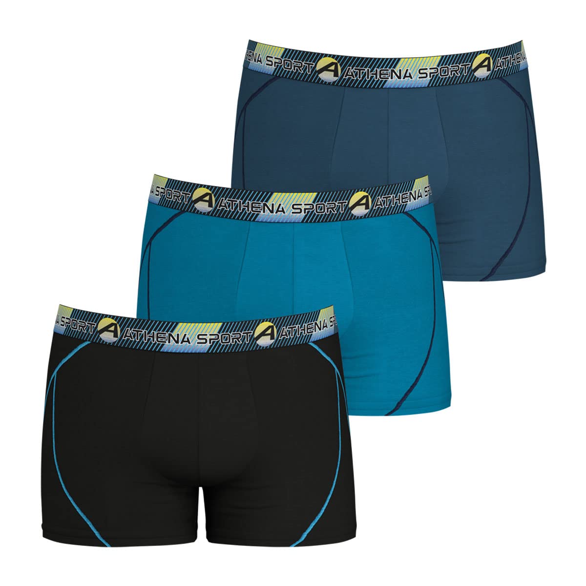 Athena Men's Noir/Lac/Croisiere Training Ln24 Underwear, Xl