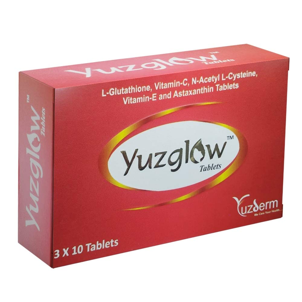 Yuzglow | Glowing Skin | 1000mg L-Gluthathione | Skin Whitening | Fairness & Skin Glow Tablets (B089YK7NH8) Amazon Price History, Amazon Price Tracker