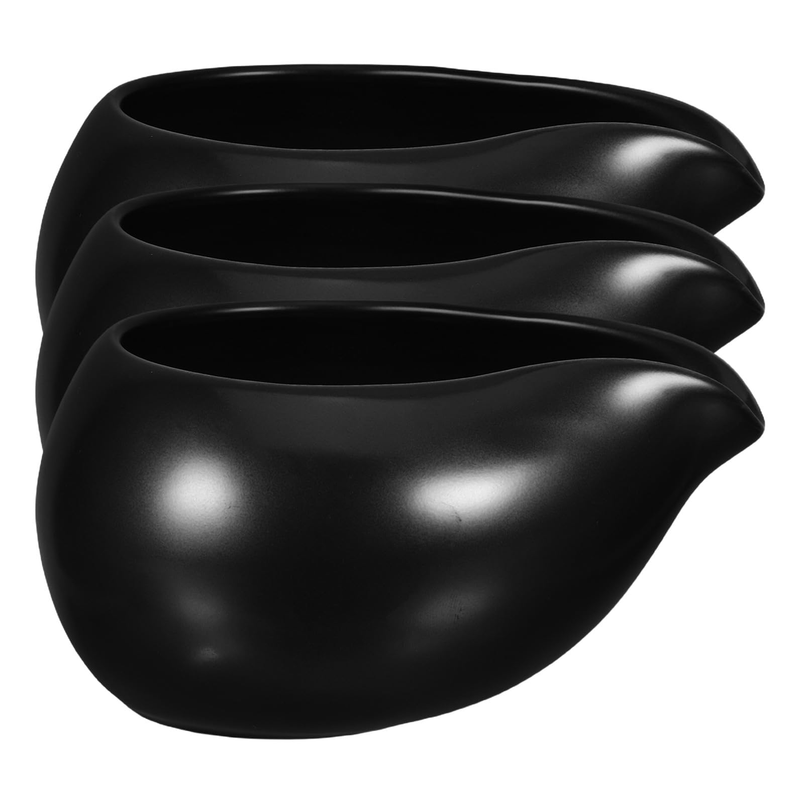 Jarra de Cerámica para Leche y Salsa, 3 Unidades Boquilla Redonda, Dispensador Multiusos para Café, Restaurante y Hogar, Tarro de Condimentos Pequeño, Lechera Porcelana