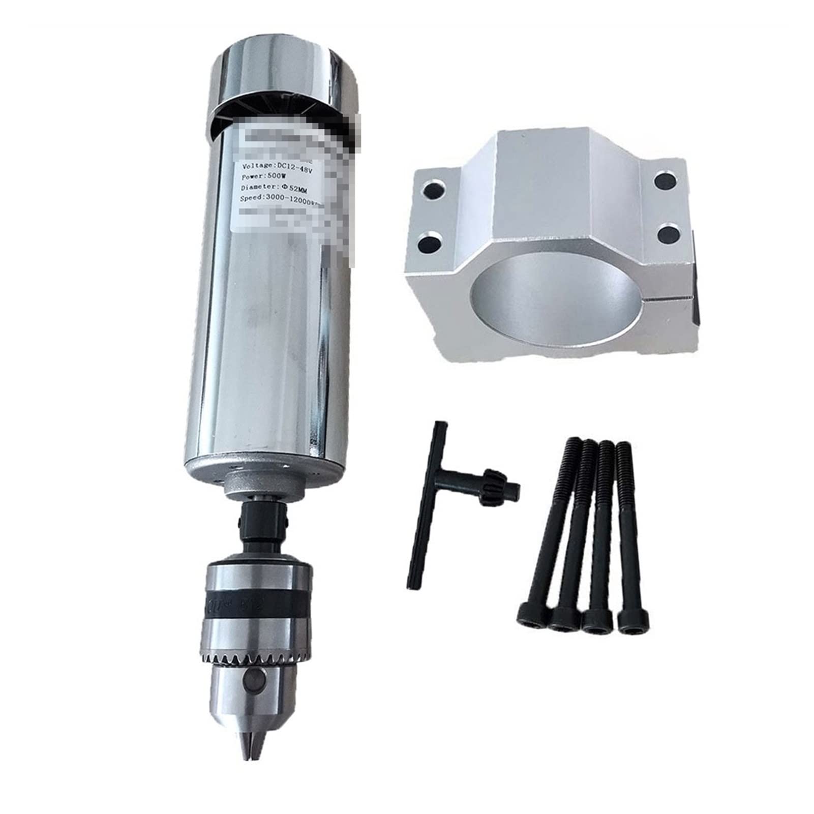 Silnik Wrzeciona, 48V Wiertła Głowice wrzeciona chłodzone powietrzem 0.5KW obrabiarek wrzeciono/zasilacz Mm. Wsporniki(Package2)