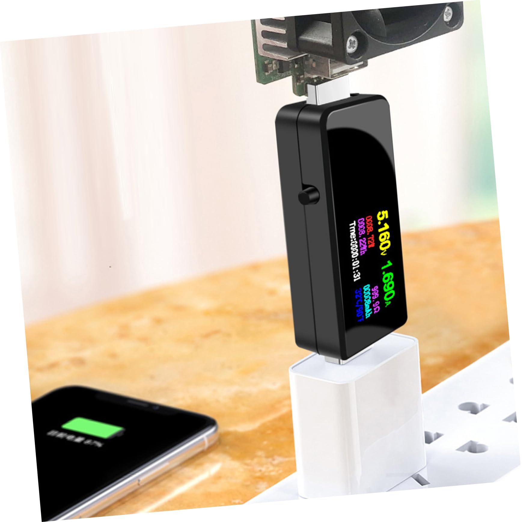 Operitacx 5 Stück USB-Tester Spannungsprüfer Stift USB-Messgerät USB-Leistungsmesser stromverbrauchsmesser Spannungsmesser USB tester multimeter USB-Voltmeter Abs Transparent