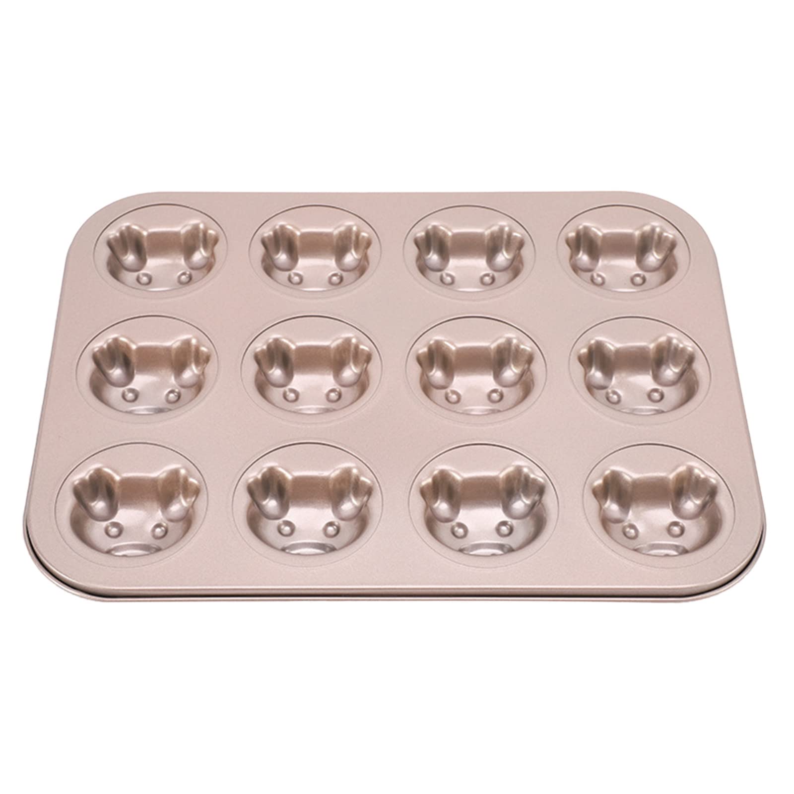 Elnwnnkc 6 Cups Muffin Pans Non Stick Muffin Baking Pans Carbon Steel Bakeware Set Cupcake Baking Pan for Oven Carbon Steel Pan Set