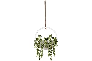 Fake Hanging Planters with Fake Plants