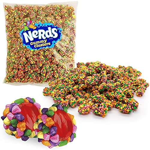 Nerds Gummy Clusters 2lb, Bulk Gummy Candy Pack â€“ Tangy and Sweet Gummy Clusters with Chewy Interior â€“ Bite-Sized Gummy Candy for Party Supplies, Snacks, Birthday, Holiday