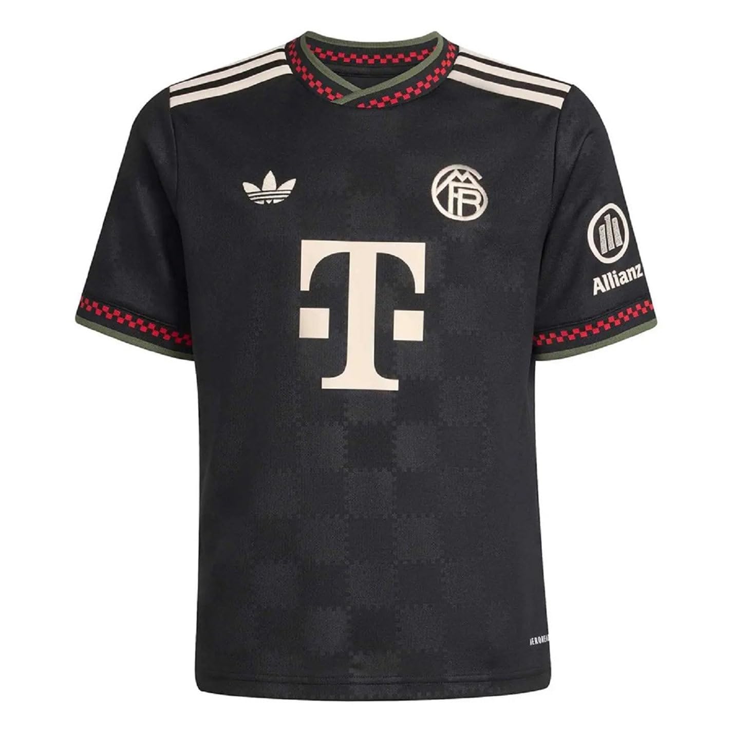 adidas Kids Bayern Munich Third Shirt 2025 2026 Juniors Black 7-8 Years