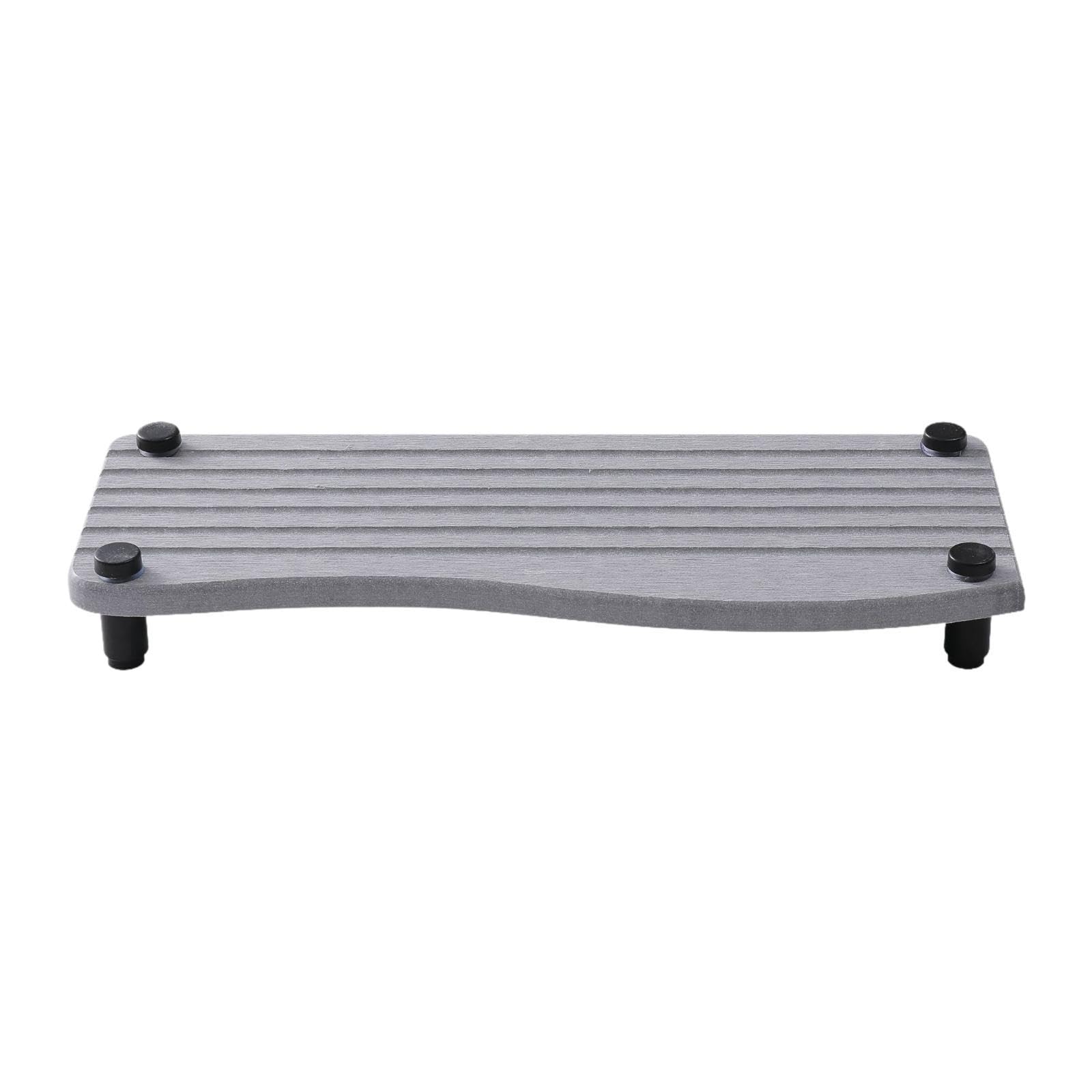 UJEAVETTE Water Absorbent Pad Sponge Holder Rack Mat Nonslip Organizer Sink Drying Mat Gray-image-17