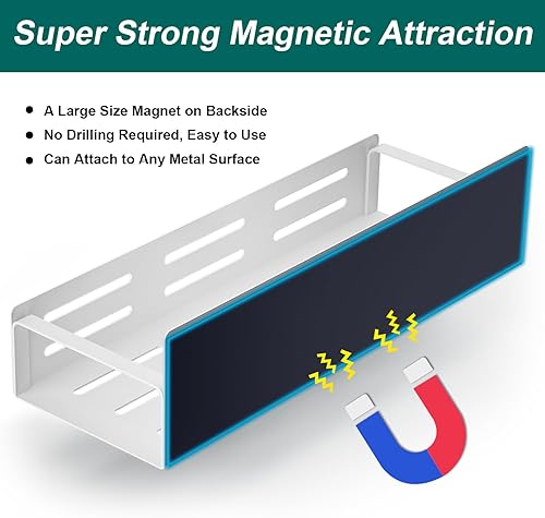 Miniatura 3 de MFTEK Estante magnético para especias para refrigerador, paquete de 4 organizadores de especias fuerte magnético para condimentos, estante lateral