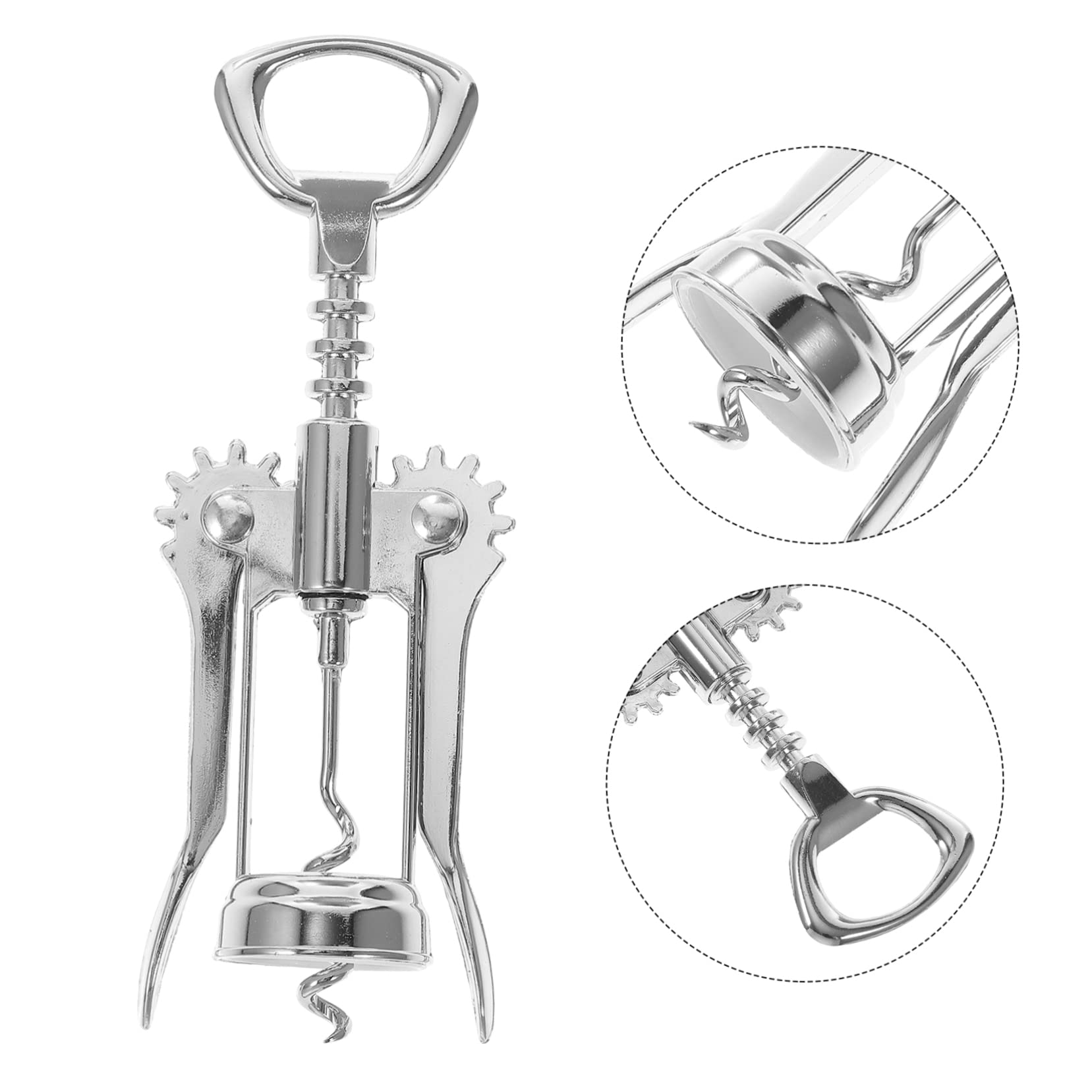 STOBAZA Party Wine Corkscrew Manual Bottle Opener Metal Lightweight for Home Travel