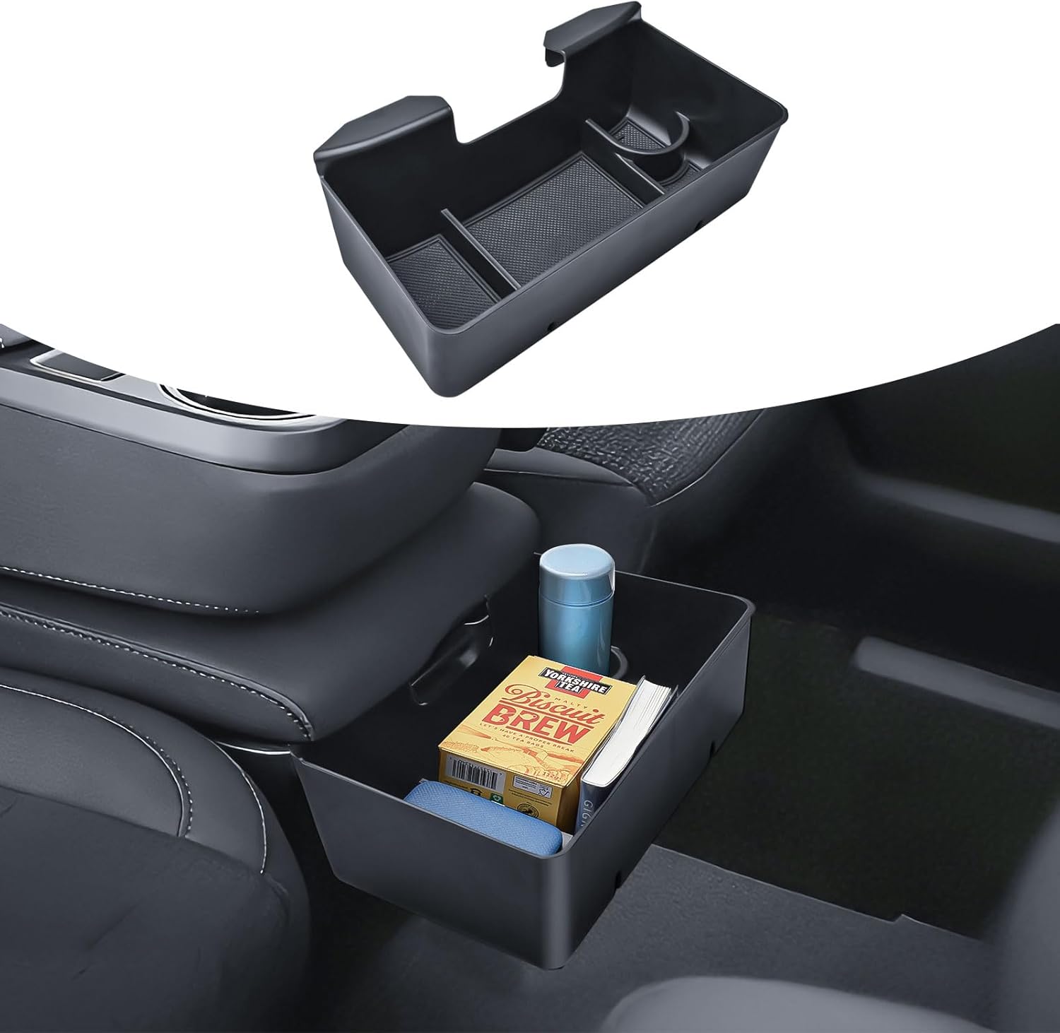 EDBETOS Center Console Hanging Organizer Box for 2019-2026 Chevy Silverado/GMC Sierra 1500, 2020-2026 Silverado/Sierra 2500HD 3500HD Accessories, Jump Seat Storage Tray (Split-Bench Folding Seat Only)