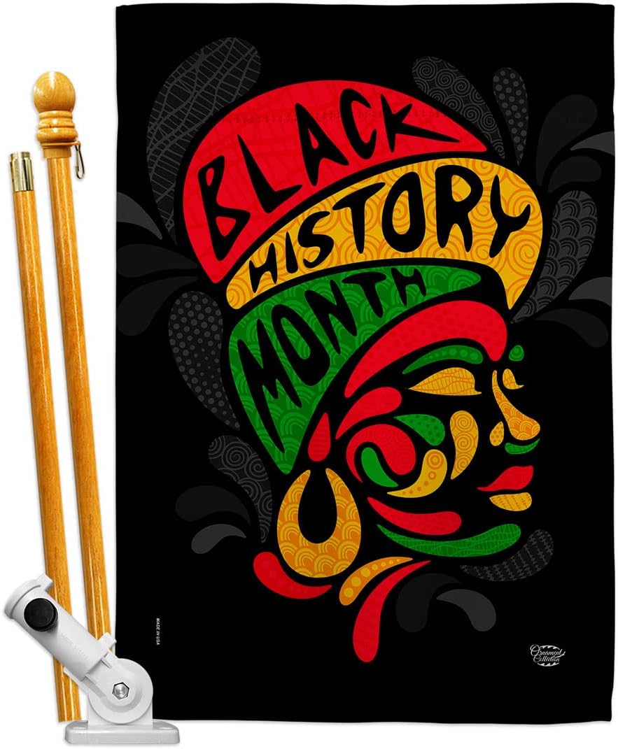 African-American Month House Flag Set Black History Lives Matter BLMCelebrates African Americans Heritage Small Decorative Gift Yard Banner Double-Sided Made In USA 28 X 40