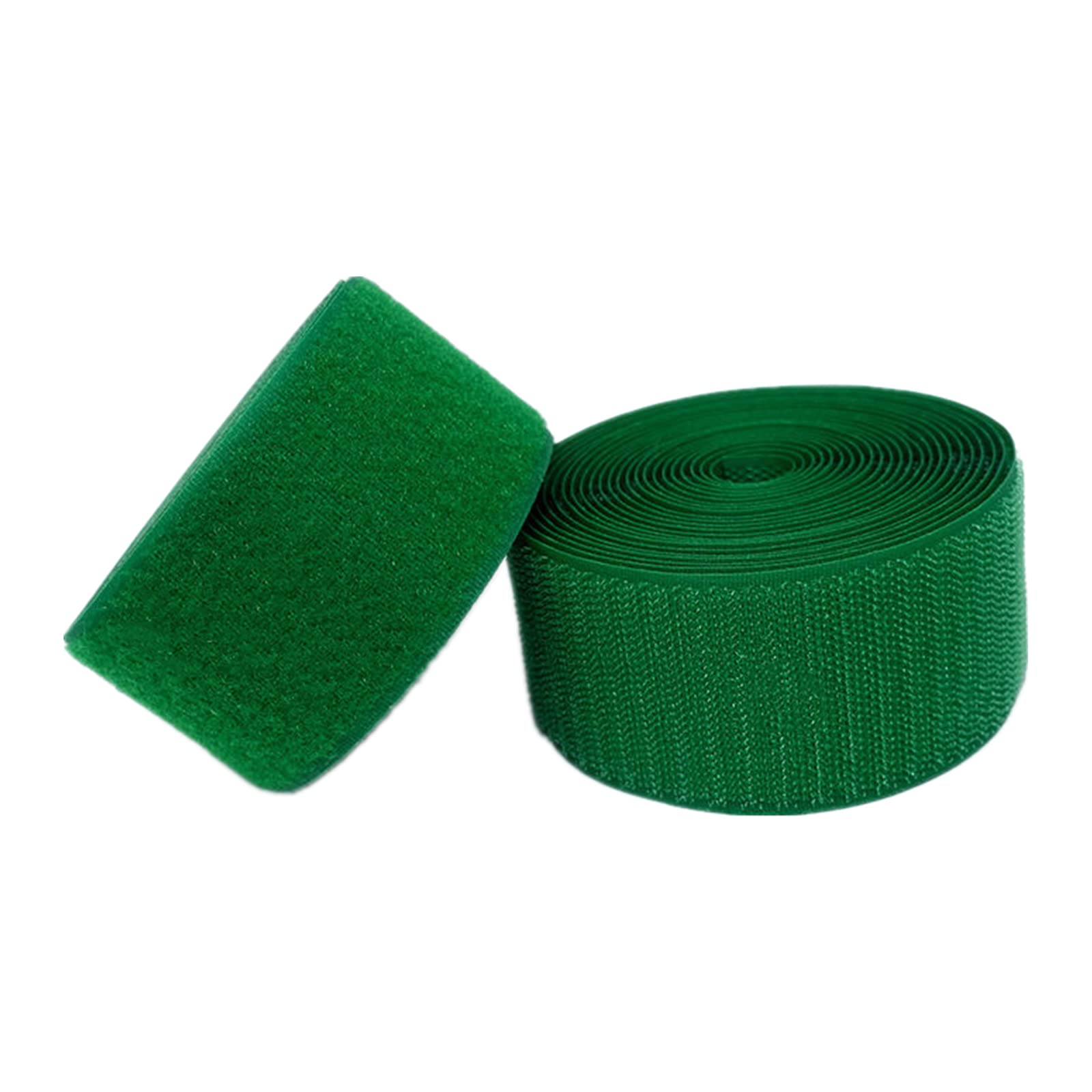 YunYunStrap 2 inch Wide Green Sew On Hook and Loop Tape Non-Adhesive Nylon Fabric Fastener Set for Handbags Clothing Shoes Backpacks DIY Crafts