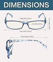 Vista 2 de BLUELESS Gafas de computadora de moda para mujer, diseño de patrones (azul, 0.00)