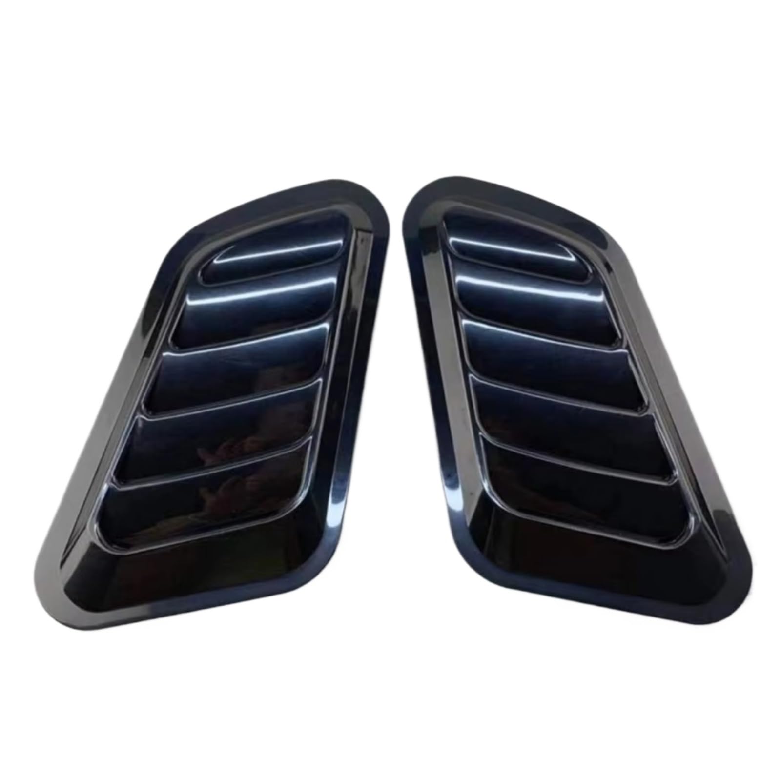 Motorhaube Lüftungsgitter 2 Stück Universal Auto Dekorativer Luftstrom-Einlass Scoop Für Turbo Motorhaubenlüftung Abdeckung Haube Tuning-Teile Zubehör(Black1)