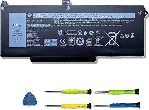 Reemplazo de batería RJ40G de 4 celdas 63Wh para Dell Latitude 14 5420 Latitude 15 5520 Precision 15 3560 Series P104F P104F001 P104F002 P137G
