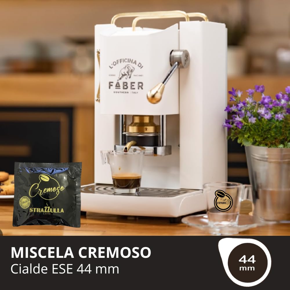 Caffe Strazzulla EX Caffè CondoRE' | Cialde ESE 44mm | 3 Box da 150 pz | Miscela Cremoso | Artigianale Siciliano | Torrefatto da Maestri (450 CIALDE, CREMOSO)