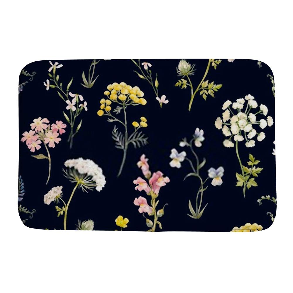 Tapis de bain fleuri en polaire pour une sortie de douche cocooning