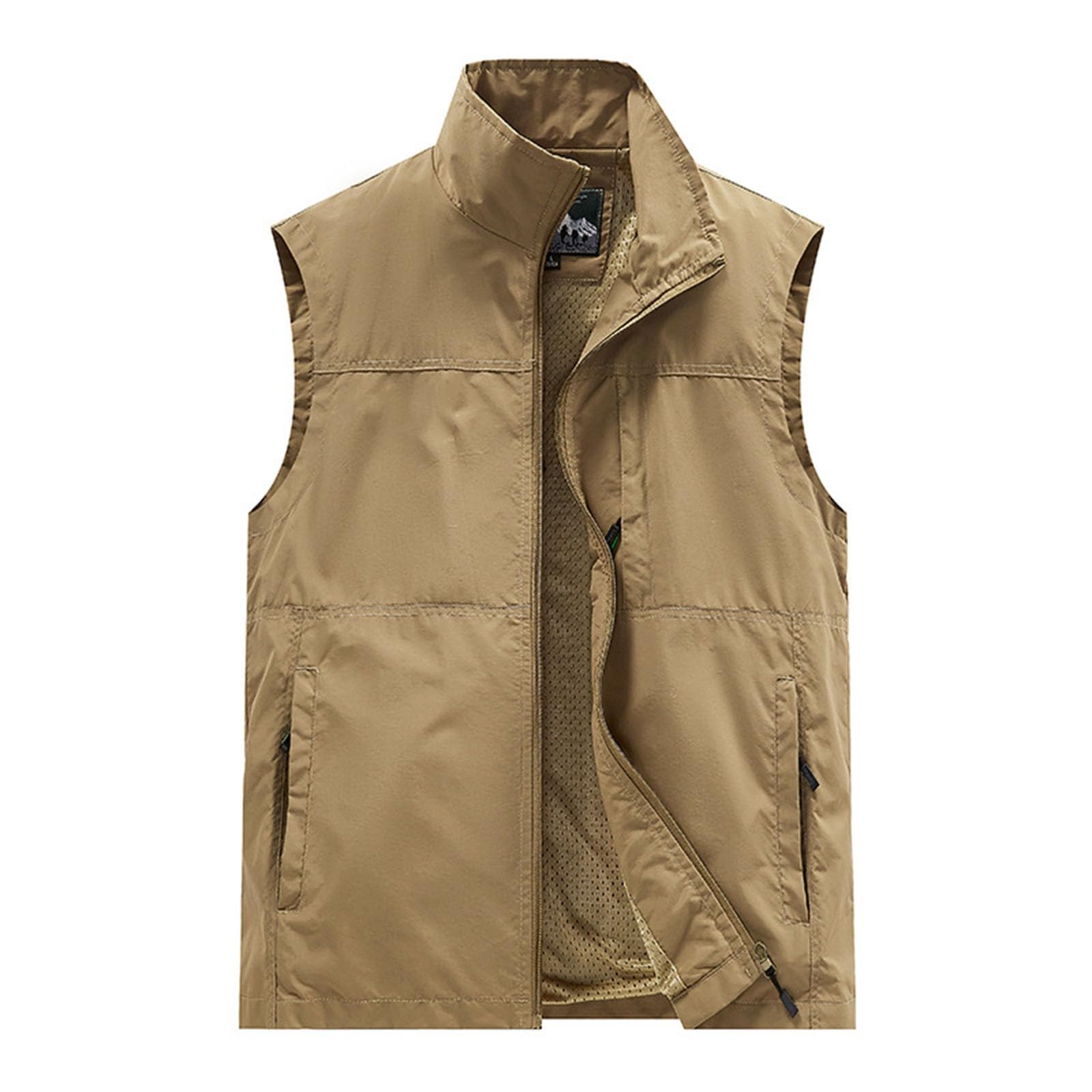 Gilet da uomo sportivo ed elegante, in pelle, nero, 3XL