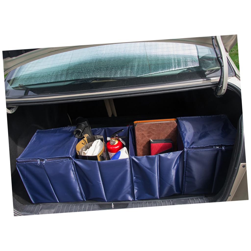 OUNONA 4griglie Organizer per Bagagliaio Auto in Pvc di Contenitore Portaoggetti Pieghevole e Espandibile Grande Capacità per Trasportare Snack Bevande e Attrezzature
