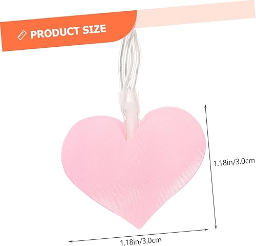 Miniatura 6 de PRETYZOOM 4pcs String Love Light String Battery Fairy Lights Wedding Fairy Light Fabric Fairy Light Fairy Light Decor Heart Fairy Light Heart Shape