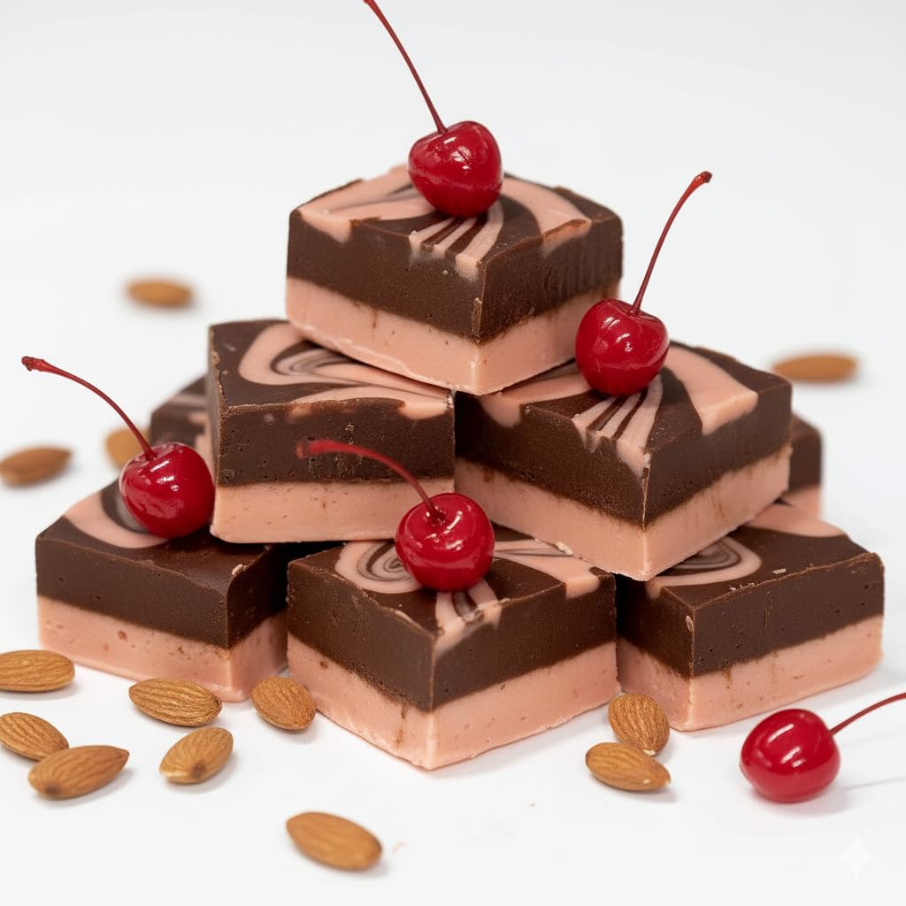 Valley Fudge, Amaretto Chocolate, Fresh Artisan Fudge, Real Butter, Gourmet Candy, Half Pound Package