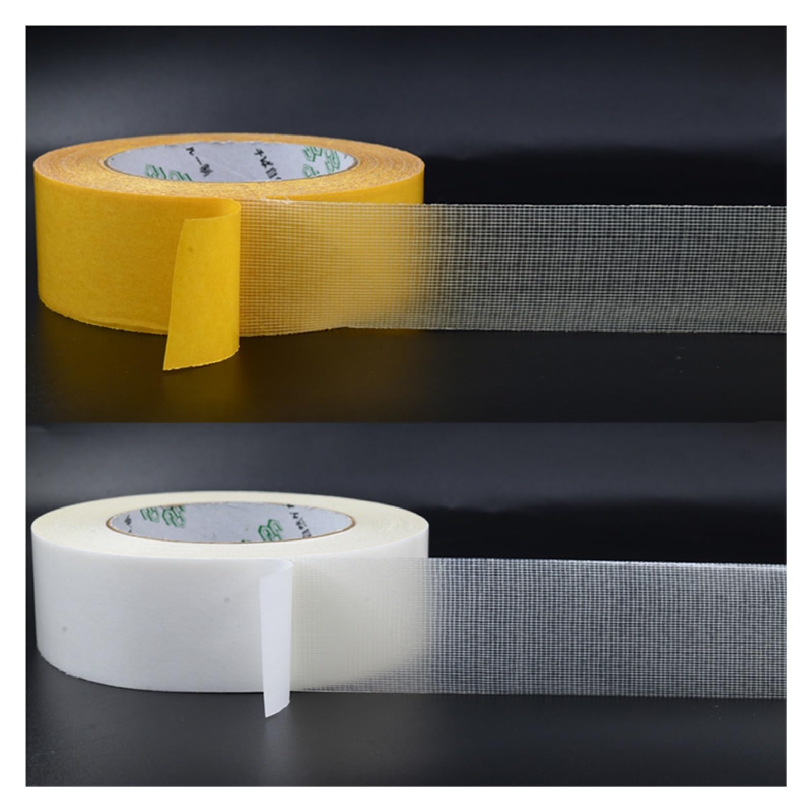 DAVBIR Nastro Biadesivo con Base in Tessuto Fissaggio Forte Rete traslucida Nastro Adesivo for Moquette ad Alta viscosità Super Impermeabile Perfection (Color : White-10M, Size : 30mm)