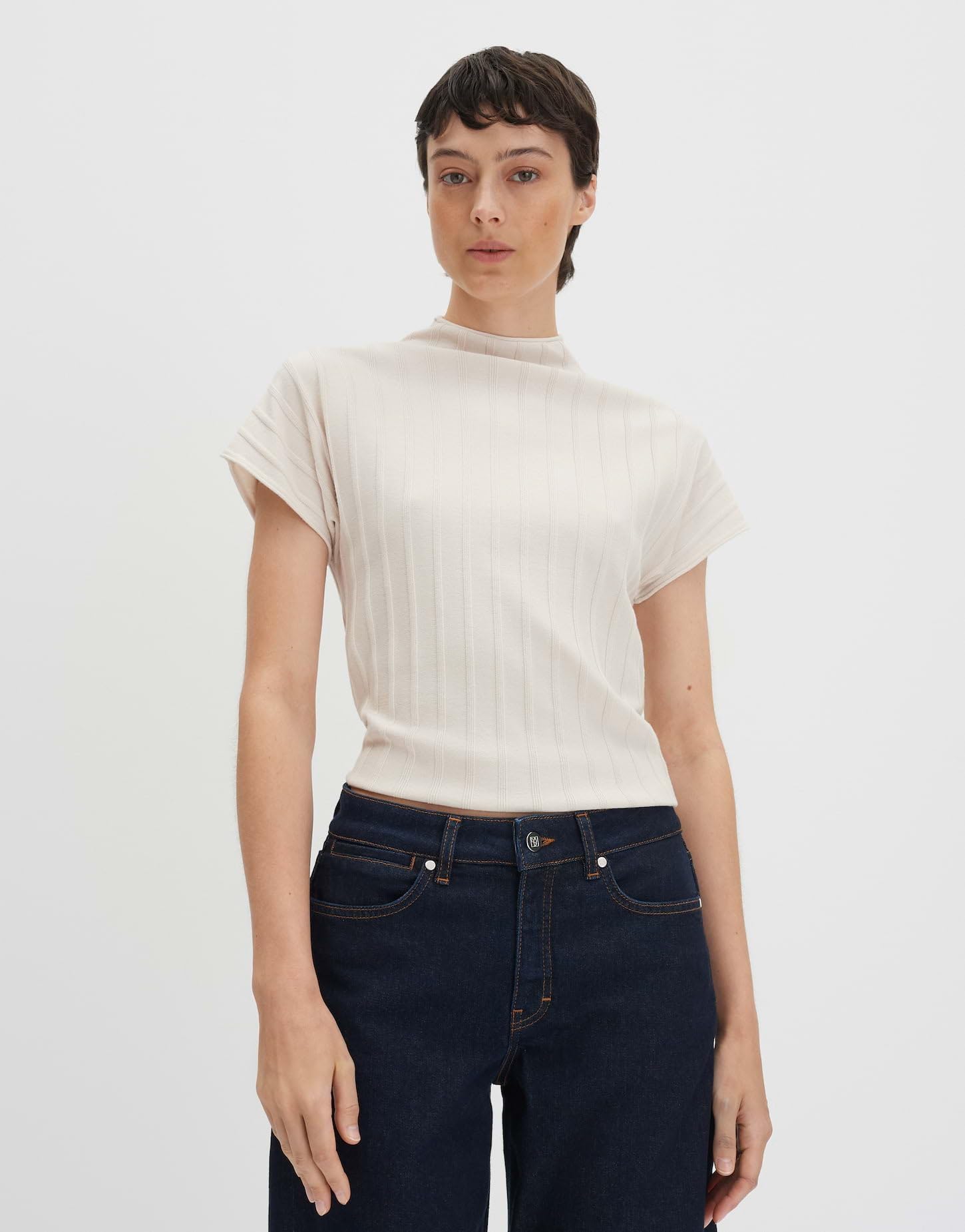 someday Damen Pullover | TIMEA Slim Feinstrickpullover mit zarter Rippstruktur