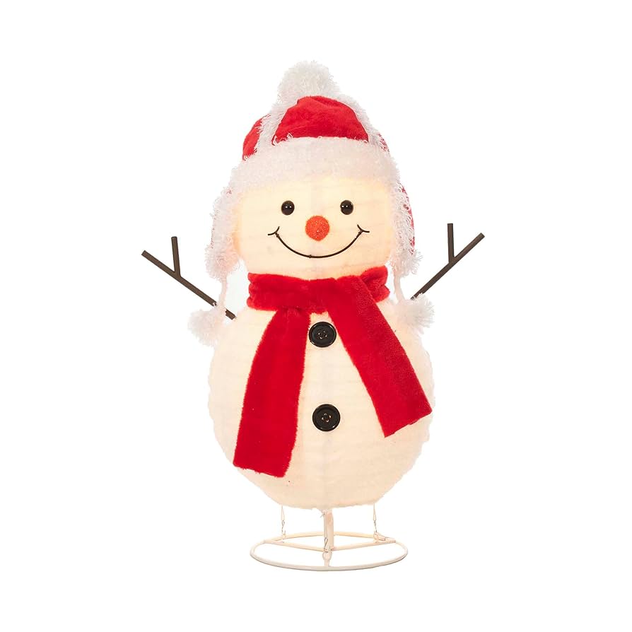 Amazon.com: Everstar 28'' UL POP UP Fluffy Snowman Sculpture