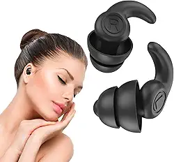 Sritob - Tampões de ouvido macios Bloqueio de som | Tampões de ouvido de silicone reutilizáveis para dormir, roncar, trabalhar, estudar, viajar