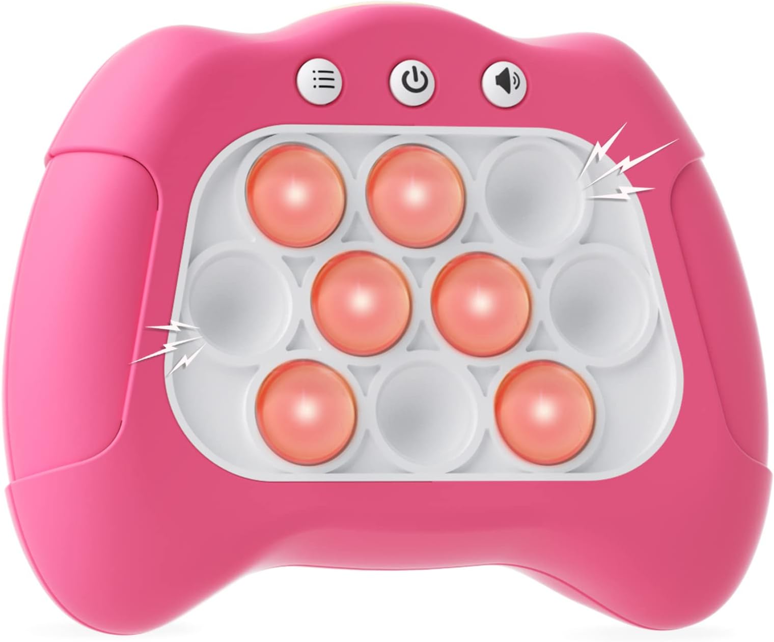 PUSSAN Handheld Fidget Games for Kids, Electronic Sensory Quick Push Bubbles Light-up Game, Toy for 3+ Year Boys, Birthday Gifts for Toddler Kids Boys and Girl Age 3 4 5 6 7 8 9 10+ Year Old