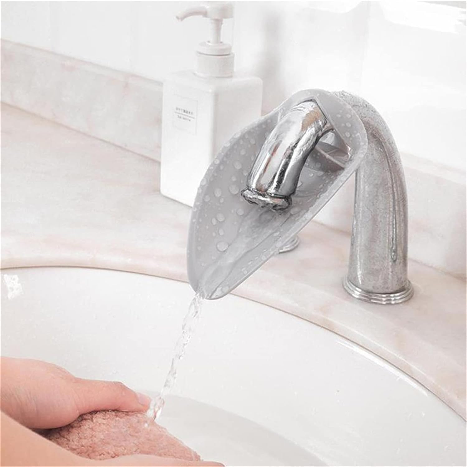 Opemg White Faucet Extender For Toddlers - Sink Extender For Kids Hand Washing, Bathroom Sink Spout Wash Helper For Children Baby Bathroom Safety Sink Extender Faucet Extender For Kids