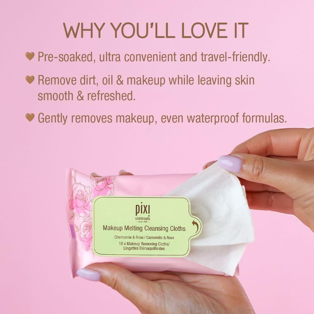 Amazon.com: Pixi Beauty Makeup Melting Cleansing Cloths |Cleansing