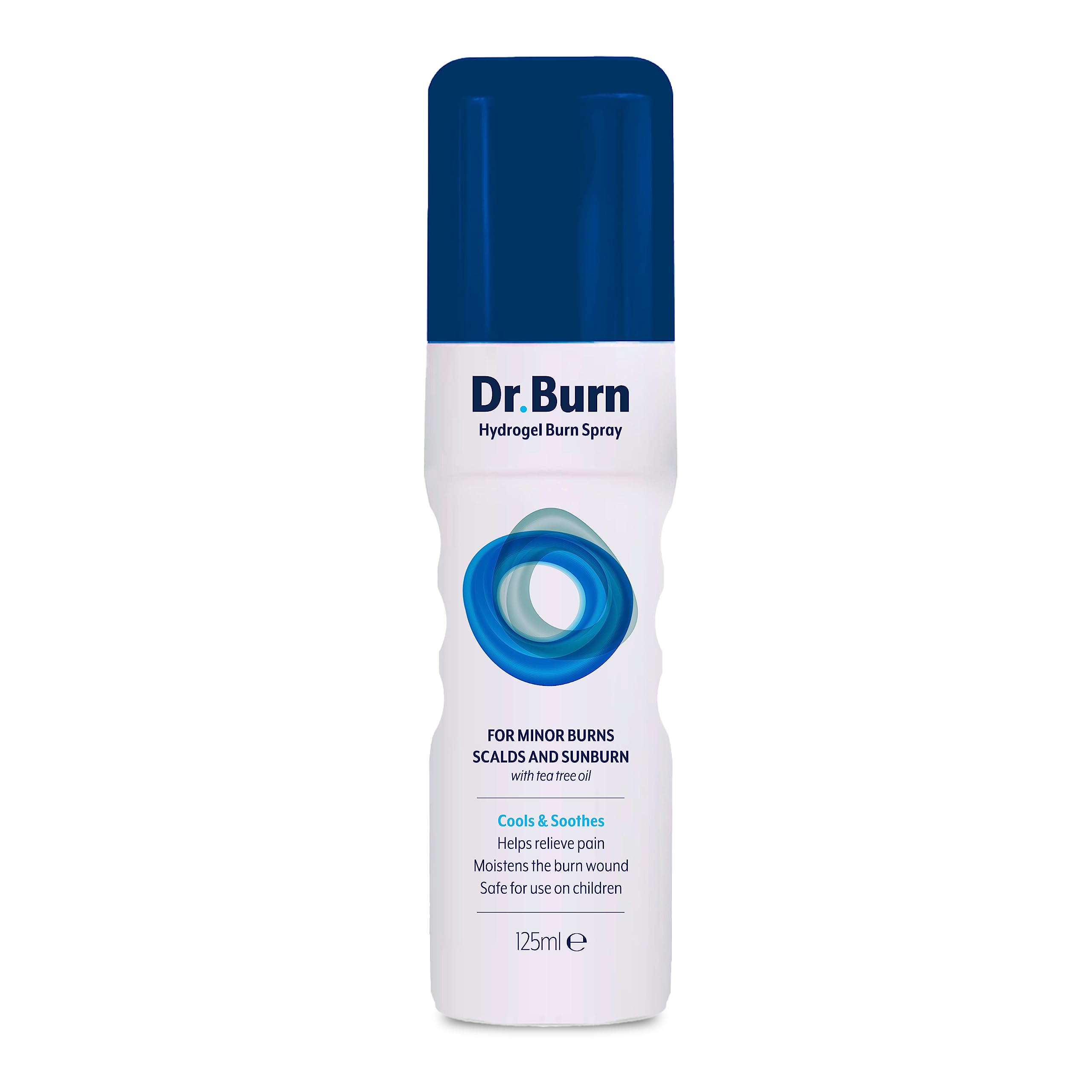 Dr Burn - Hydrogel Burn Relief Pump Spray Bottle 125ml – Cools Soothes and Relieves Burns, Scalds and Sunburn – First Aid Burn Care Fast Acting Pain Relief with Natural Tea Tree Oil