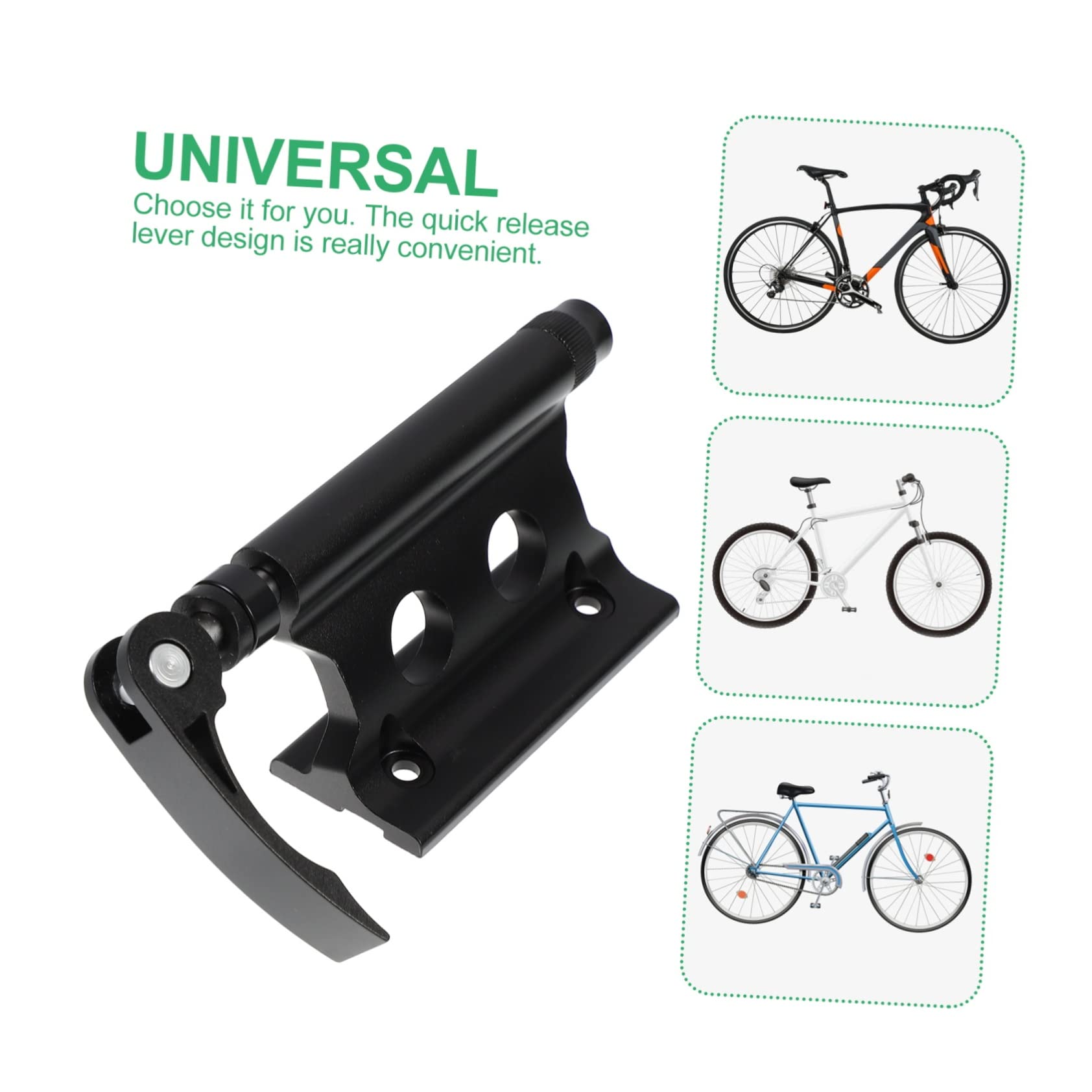 Supporto Forcella Bici a Sgancio Rapido per Portabici in Lega di Alluminio | Nero, Installazione Stabile e Semplice, Pratico da Trasportare, per Viaggio e Car Travel