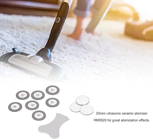 Miniatura 3 de plplaaoo Juego de accesorios de atomizador ultrasónico para humidificador, discos de cerámica de repuesto para humidificador, discos de cerámica de