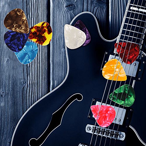 Lot de 4 – Guitare acoustique à 6 cordes – Sillet et chevalet en os, Senhai – 2 guitares de rechange à os de bovin, avec 10 onglets en celluloïd (0,96 mm) - Les Beatles, Paul McCartney, John Lennon, RIngo Starr, George Harrison Lot de 4 - Guitare acoustique à 6 cordes - Sillet et chevalet en os, Senhai - 2 guitares de rechange à os de bovin, avec 10 onglets en celluloïd (0,96 mm) – Image 7