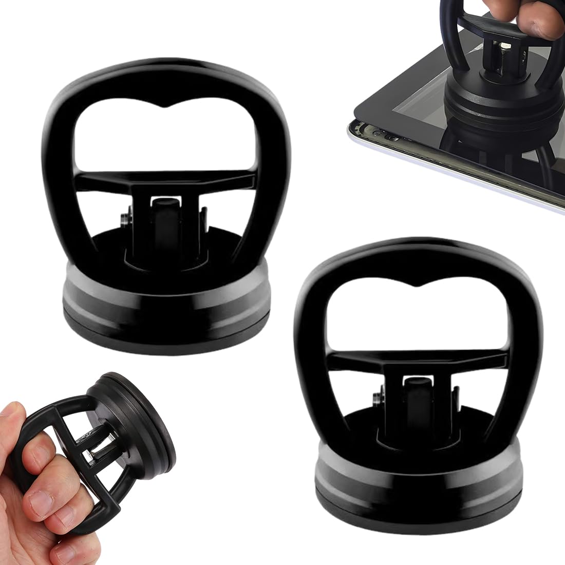 Ventosa Per Carrozzeria Auto 2 Pezzi, Kit Riparazione Ammaccature Con Ventosa Forte Nero, Estrattore Per Rimuovere Ammaccature Rapidamente Misura Standard