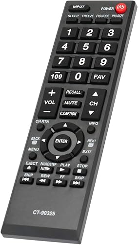 Miniatura 5 de CT-90325 - Control remoto de repuesto para Toshiba TV 55S41U 32E200U 32C100U12 32DT1U 55HT1 55G310U 19AV600U 22AV600U 22SL400U 24SL410U 26C100U