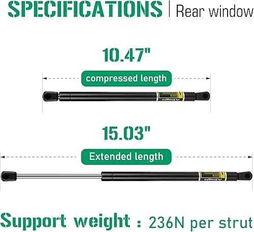 Miniatura 2 de Elevación de cristal de la ventana trasera apoya amortiguadores para Jeep Grand Cherokee 2005-2010, SG414043 6601 8196272 025185 cantidad 2