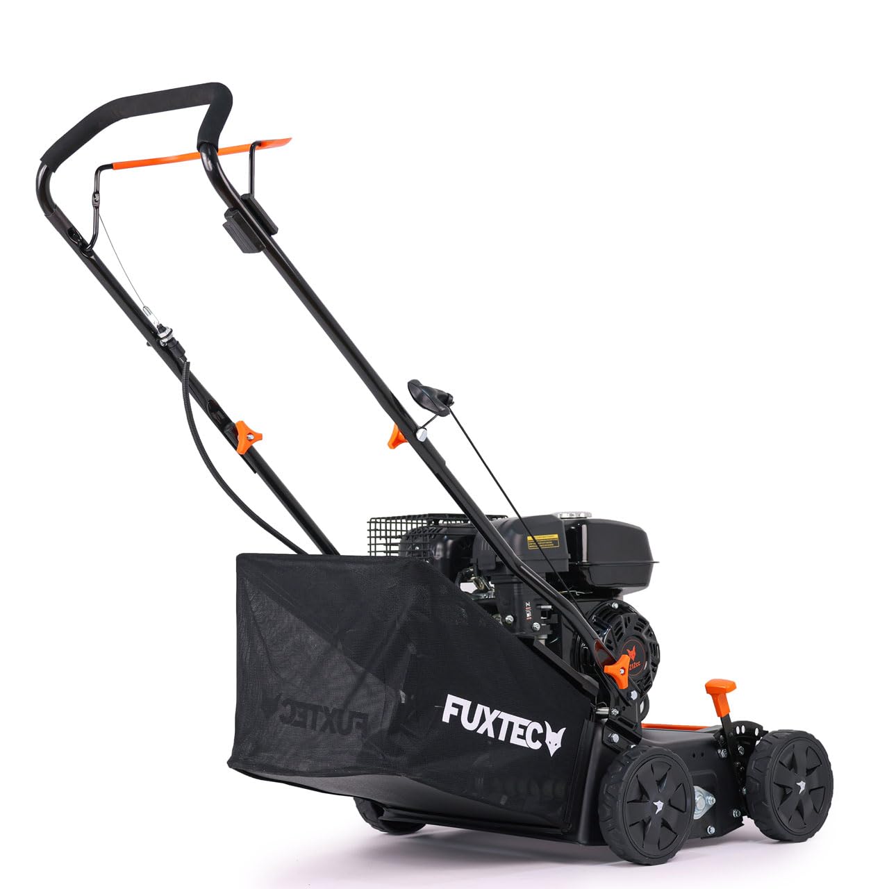 FUXTEC - Escarificador a Gasolina 2 en 1 FX-BV240ECO 29,5 kg Motor 4 tiempos 4,1 kW rodillo con 18 cuchillas Asa de transporte y bolsa de recogida de 40 L