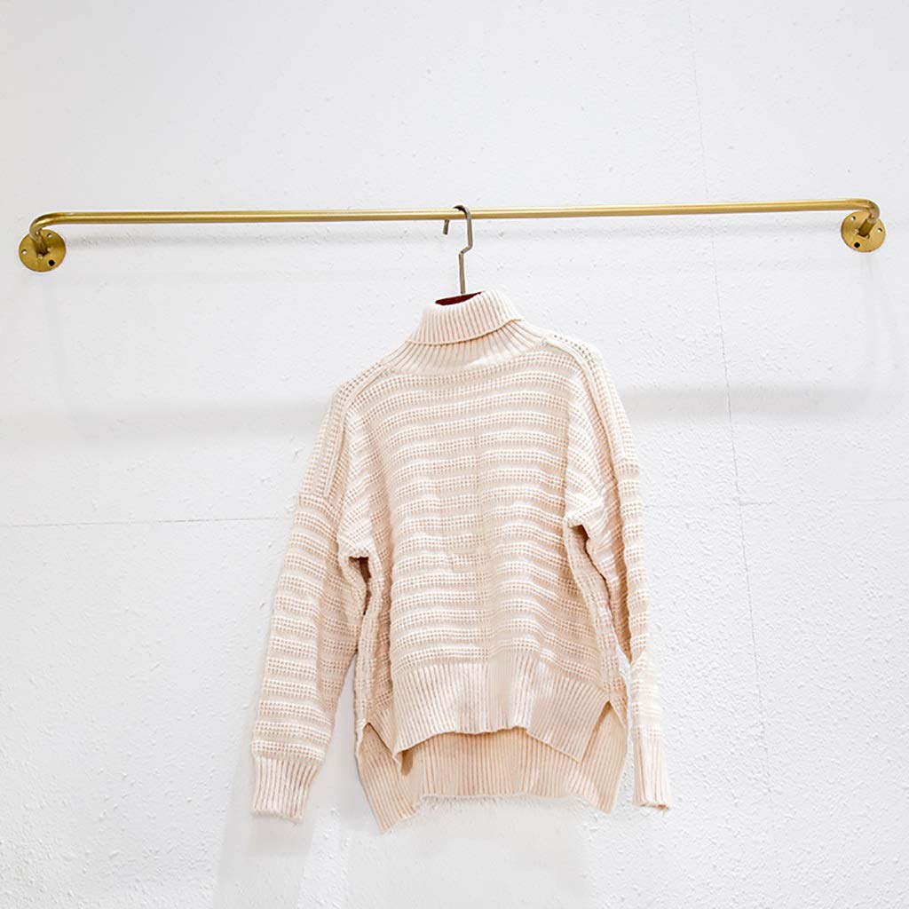 HPTHLY Clothing Wall Display Rod,Hanging Storage Garment Rack,Commercial Clothes Rod,Iron Towel Rack,Iron Finished-L80/100/120Cm (100Cm)