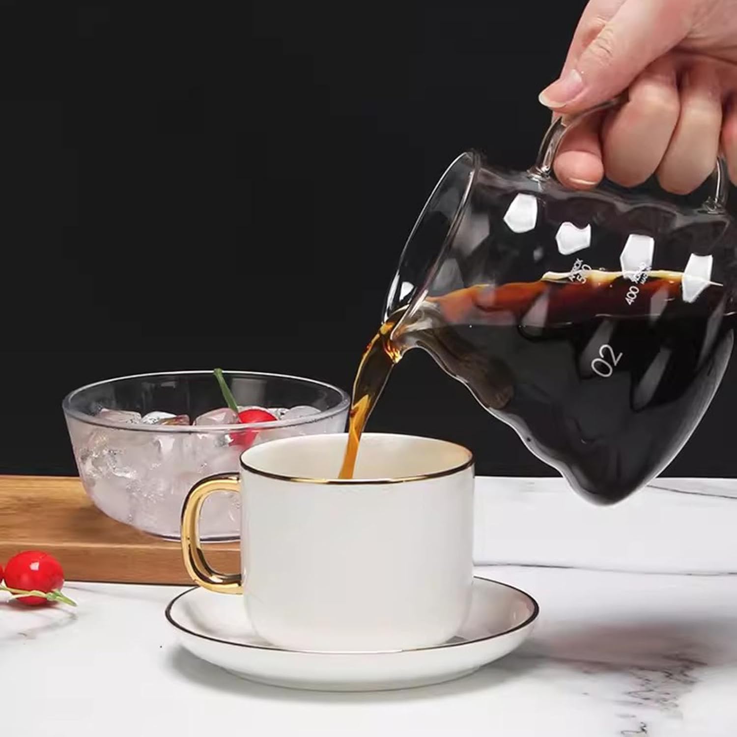 Cold Brew Drip Coffee Maker, Ice Coffee Machine with Slow Drip Technology, with Stainless Steel Filter and Acrylic Stand, Adjustable Water Flow, Makes 3-6 Cups, for Coffee Lover Gift