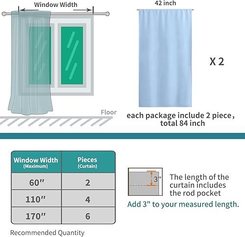 Miniatura 6 de Cortina opaca BGment con hueco por el que pasa la barra, 2 paneles