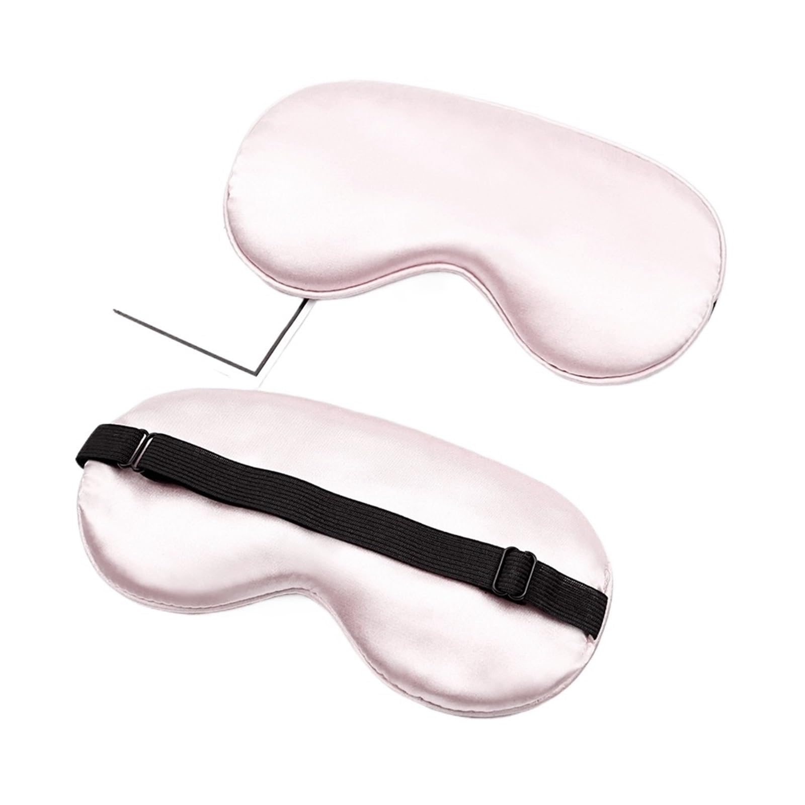 Masque de Nuit Masque de sommeil 3D bloquant la lumière, masque for les yeux en mousse à mémoire de forme, aide au sommeil de voyage rembourré doux(2PC-Black)