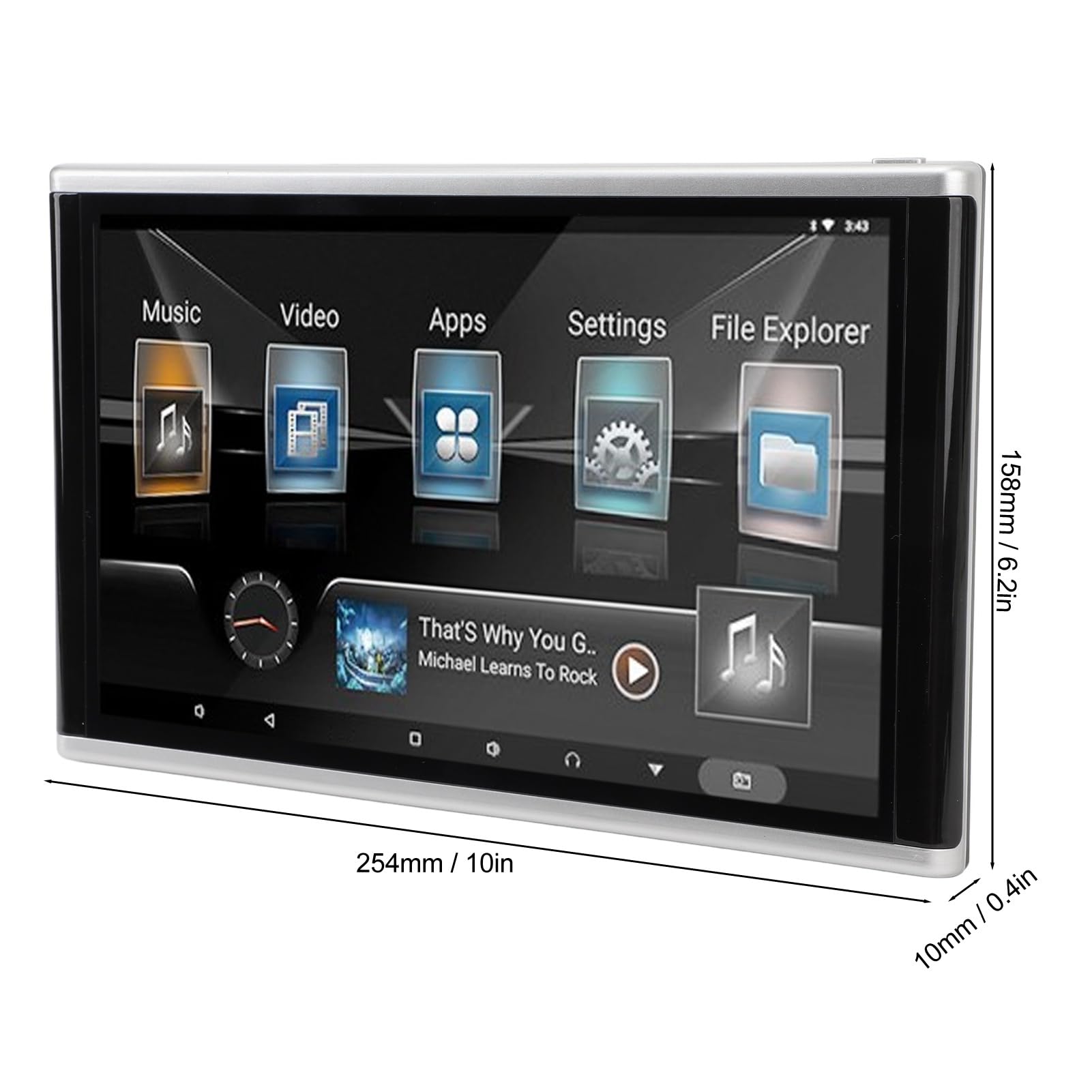 Para Reposacabezas De 10. Pulgadas Pantalla Táctil 11 Reproductor De Video Para Asientos Traseros Compatible Con Todos Los Modelos De Automóviles Conexión Y Miracast