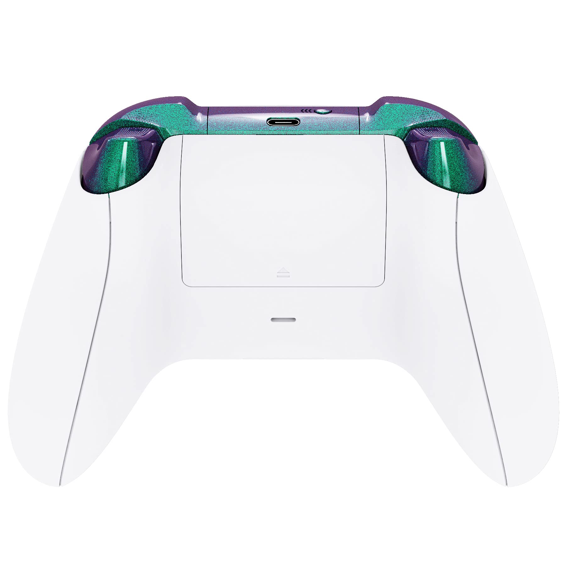 eXtremeRate Botones sin Letras para Xbox Series X/S Mando - Kit Completo de Bumpers, Gatillos, Botón de D-Pad, ABXY - Teclas Repuestos para Xbox Core Controller (Violeta a Verde)