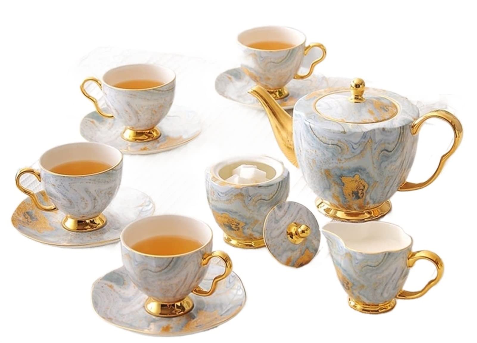 Brytyjska Elegancka Herbata Zestaw ceramicznych filiżanki kawy zestaw kubek kawy spodek zestaw herbaty kubek czajniczek zestaw kawy zestaw